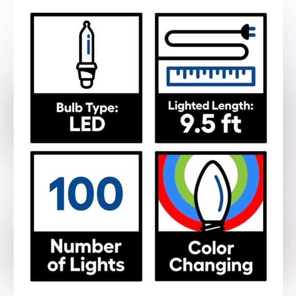 GE Color Choice Dual Color Warm White / Multi-Color 20 Ct LED Ice Icicle Lights - Picture 8 of 8